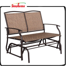 Outdoor Steel Loveseat Double Swing Glider Rocking Chair